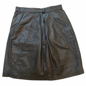 Vintage Tarazzia Leather Mini Skirt Size 5/6